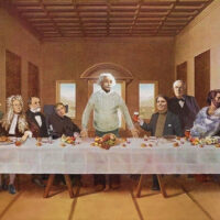 The Last Supper with famous scientists