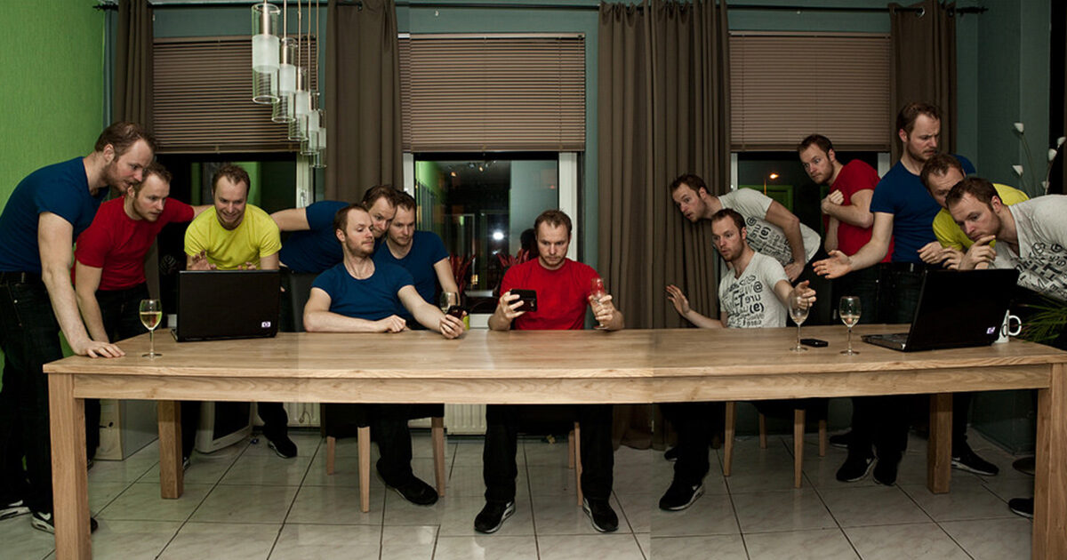Last Supper scene recreation by Amsterdam Students