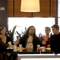 A group of friends recreated the Last Supper scene in McDonalds