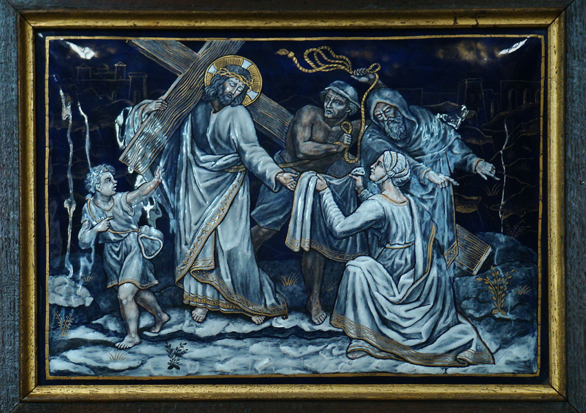 SIXTH STATION: Veronica wipes the face of Jesus